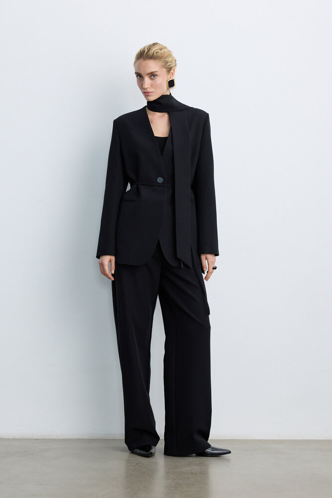 BE BLUE - SİYAH DÜZ KESİM PANTOLON