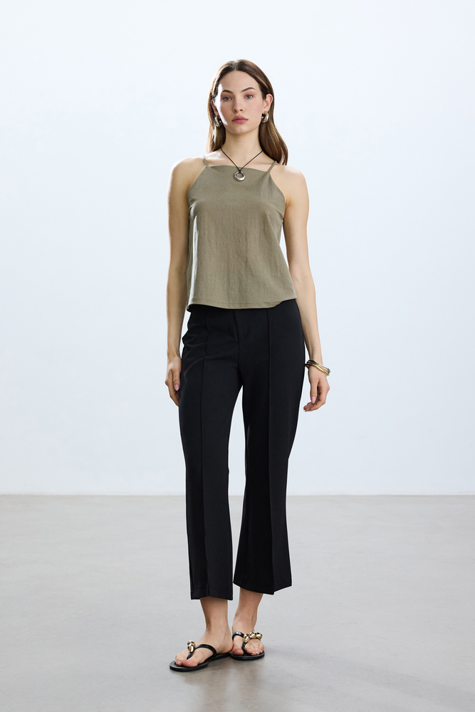 BE BLUE - SİYAH FLARE PANTOLON