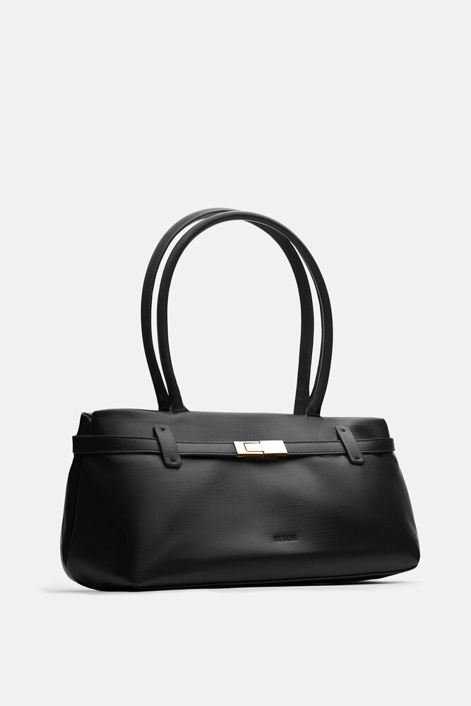 BE BLUE - SİYAH GOLD TOKA DETAYLI OMUZ ÇANTASI