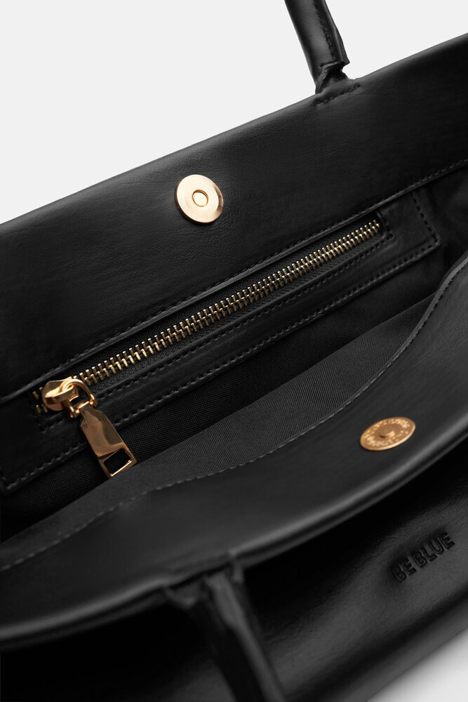 BE BLUE - SİYAH GOLD TOKA DETAYLI OMUZ ÇANTASI