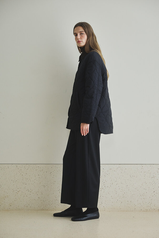 BE BLUE - SİYAH KADİFE YAKALI KAPİTONE MONT