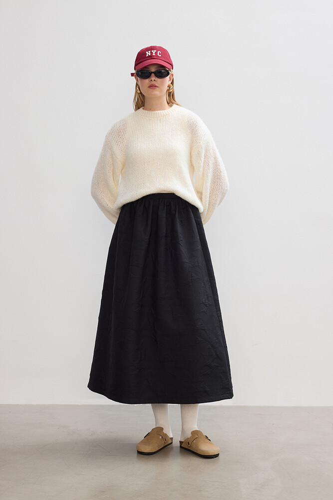 BE BLUE - SİYAH KAPİTONELİ ETEK