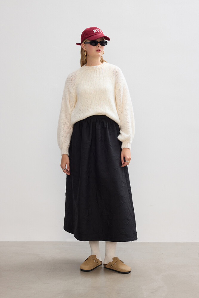 BE BLUE - SİYAH KAPİTONELİ ETEK