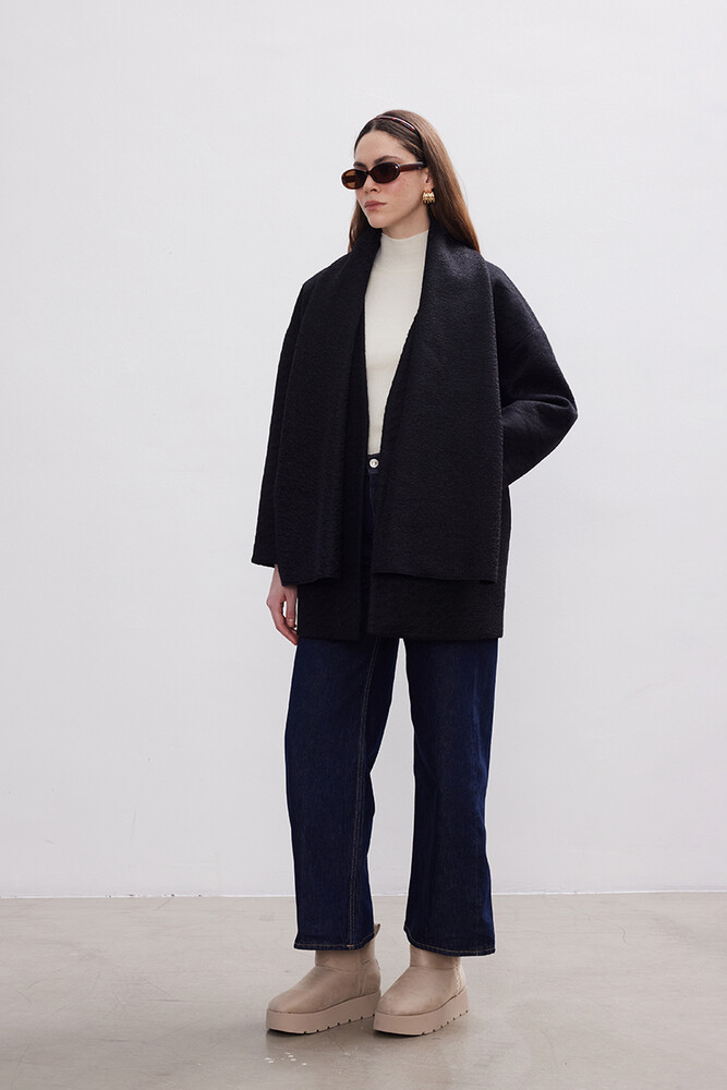 BE BLUE - SİYAH ATKILI KABAN