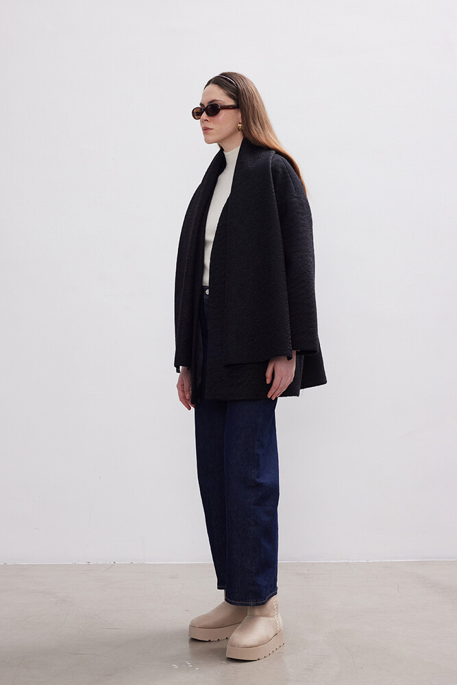 BE BLUE - SİYAH ATKILI KABAN