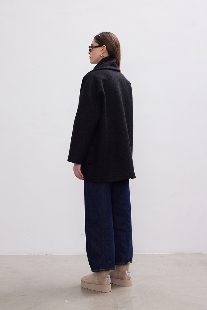 BE BLUE - SİYAH ATKILI KABAN