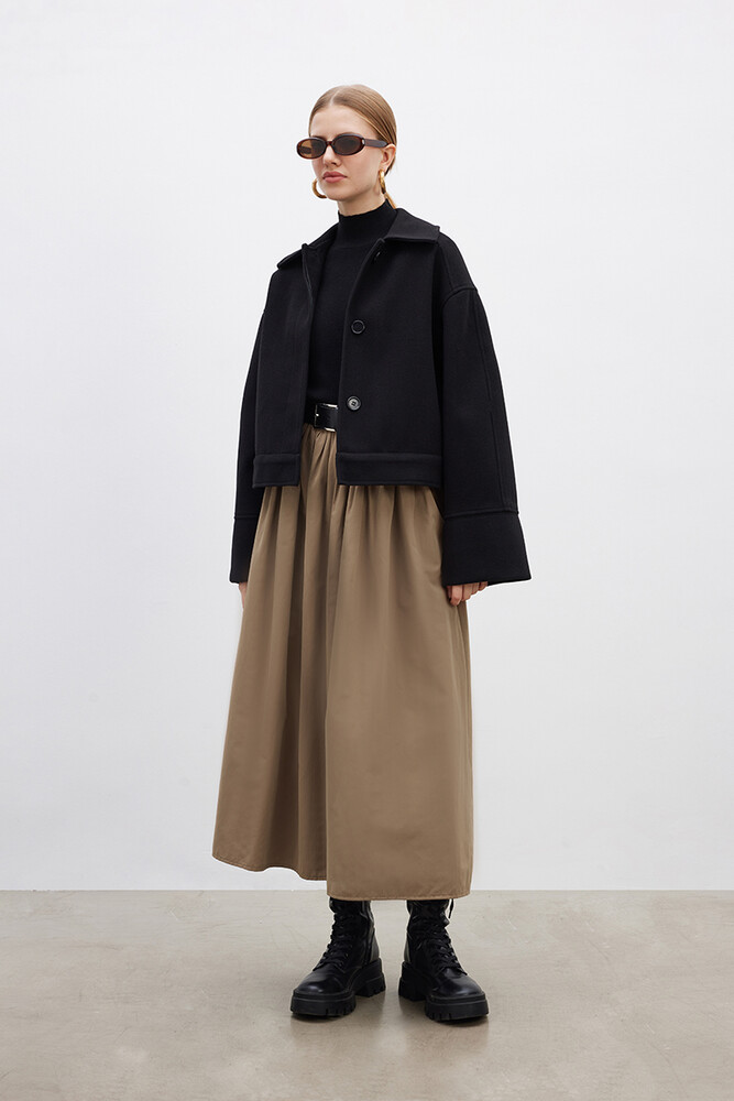 BE BLUE - SİYAH KISA KAŞE CEKET