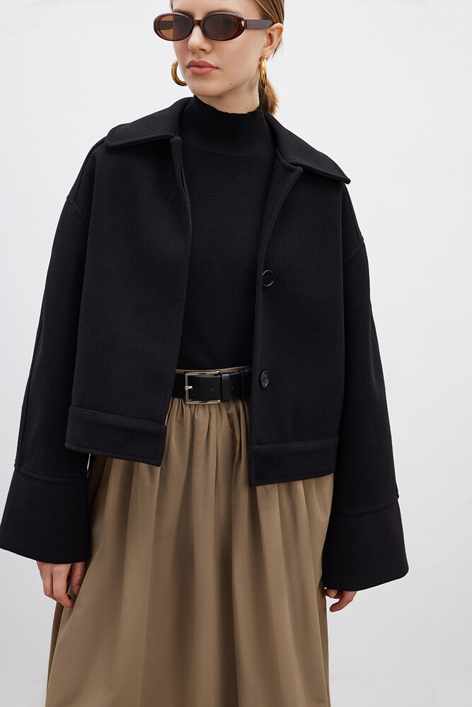 BE BLUE - SİYAH KISA KAŞE CEKET