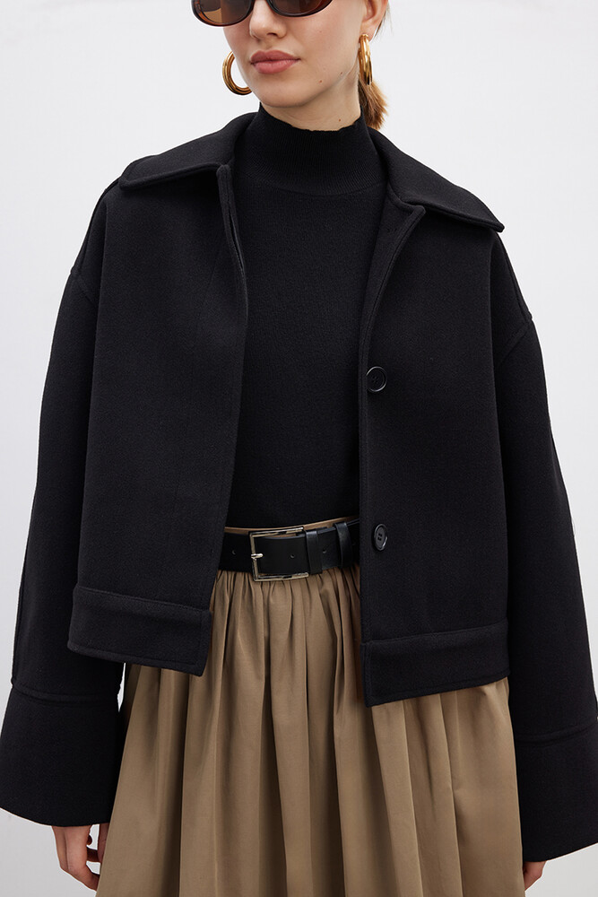 BE BLUE - SİYAH KISA KAŞE CEKET