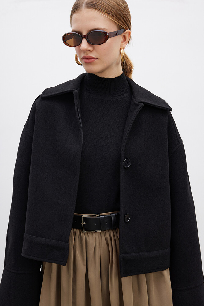 BE BLUE - SİYAH KISA KAŞE CEKET