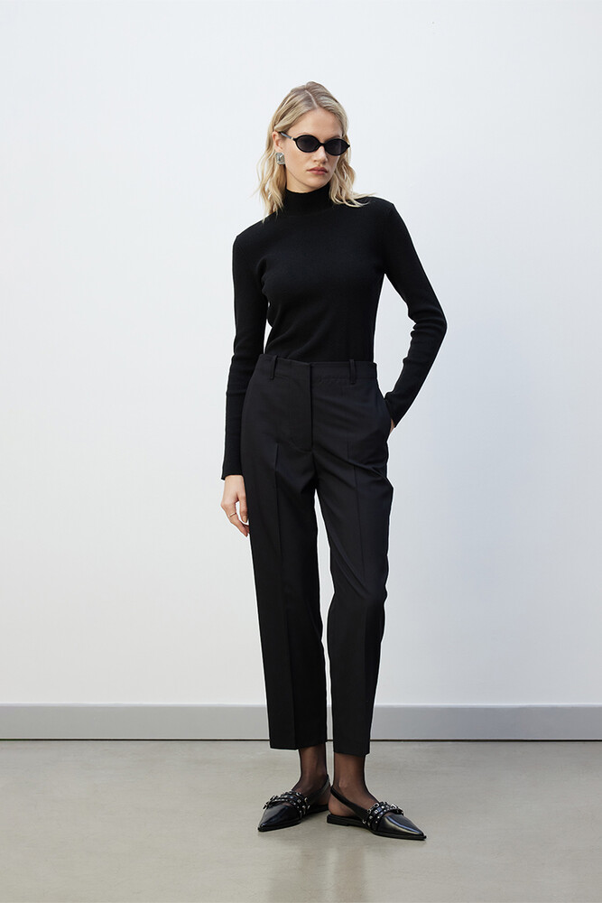 BE BLUE - SİYAH KLASİK KESİM PANTOLON