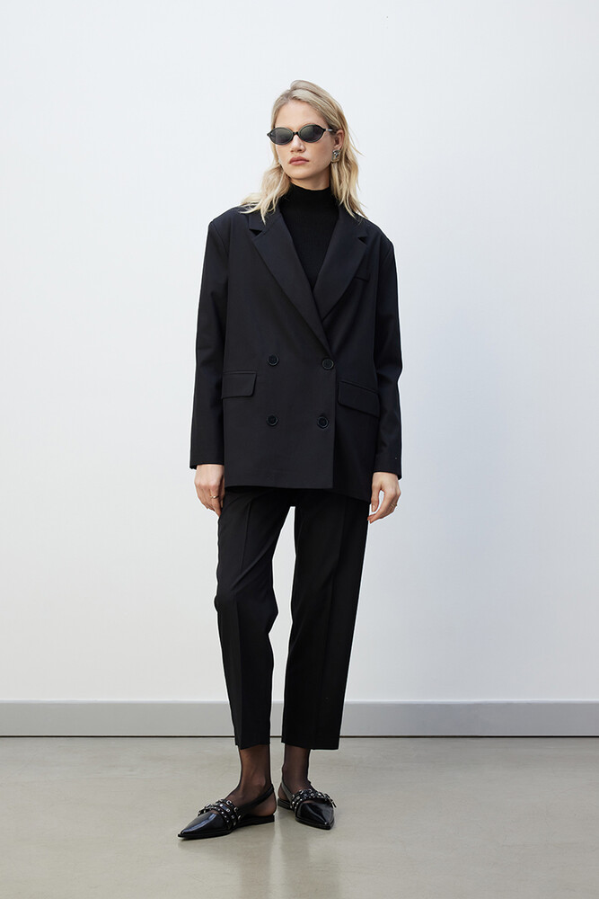 BE BLUE - SİYAH KLASİK KESİM PANTOLON