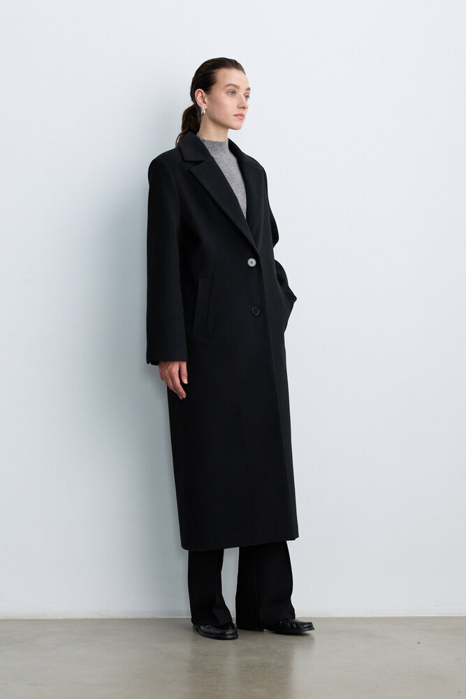 BE BLUE - SİYAH UZUN TIMELESS KABAN