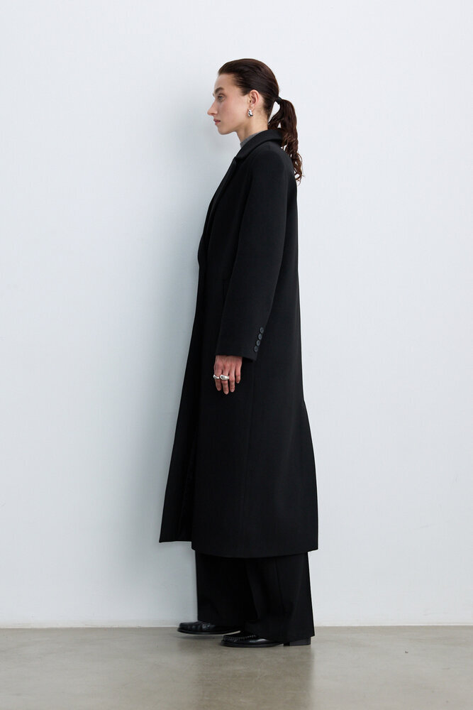 BE BLUE - SİYAH UZUN TIMELESS KABAN