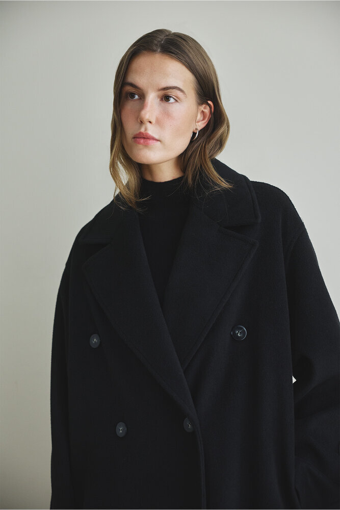 BE BLUE - SİYAH KRUVAZE UZUN KABAN