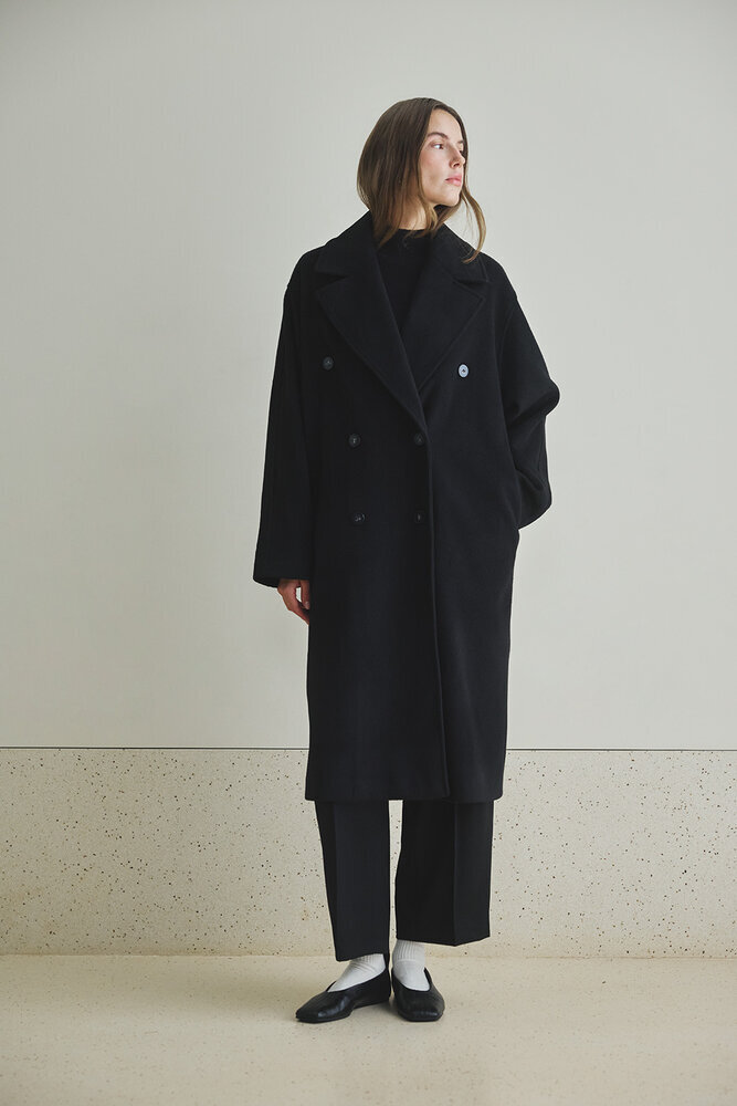 BE BLUE - SİYAH KRUVAZE UZUN KABAN