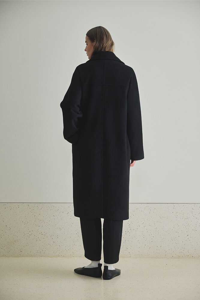 BE BLUE - SİYAH KRUVAZE UZUN KABAN