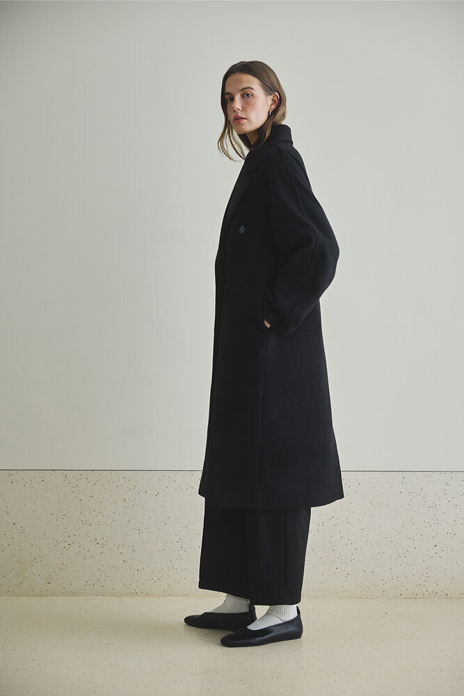 BE BLUE - SİYAH KRUVAZE UZUN KABAN