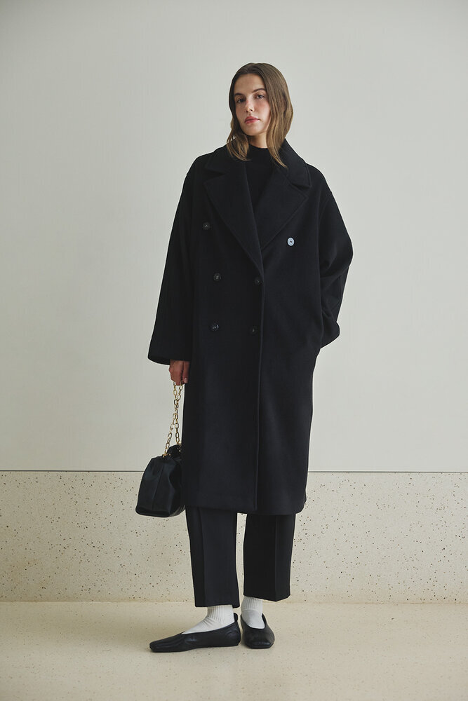 BE BLUE - SİYAH KRUVAZE UZUN KABAN