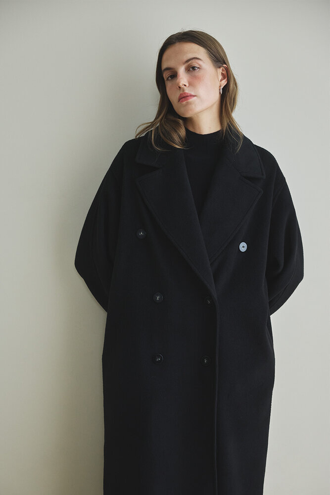 BE BLUE - SİYAH KRUVAZE UZUN KABAN