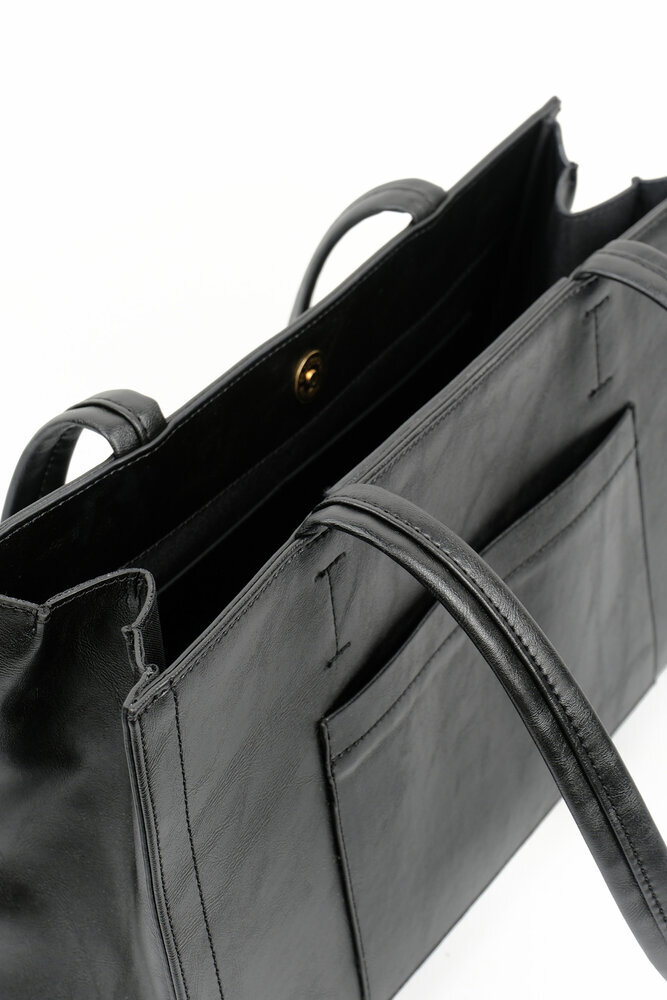 BE BLUE - SİYAH MİNİMAL OMUZ ÇANTASI