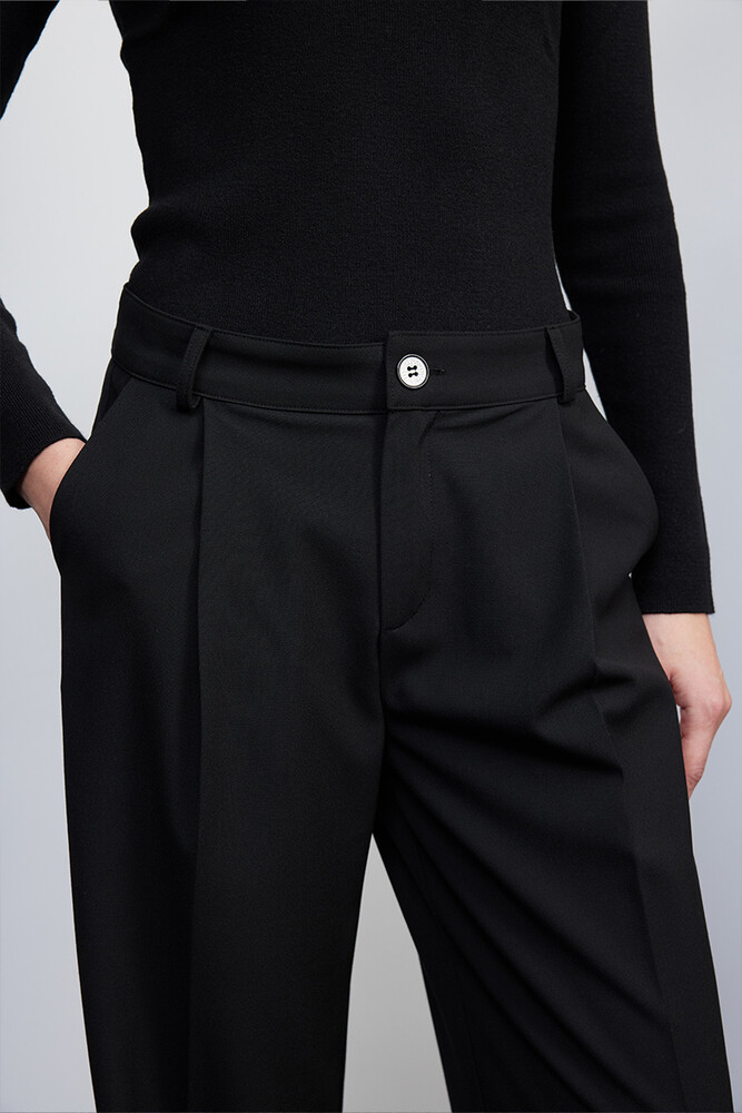 BE BLUE - SİYAH PENSLİ PALAZZO PANTOLON