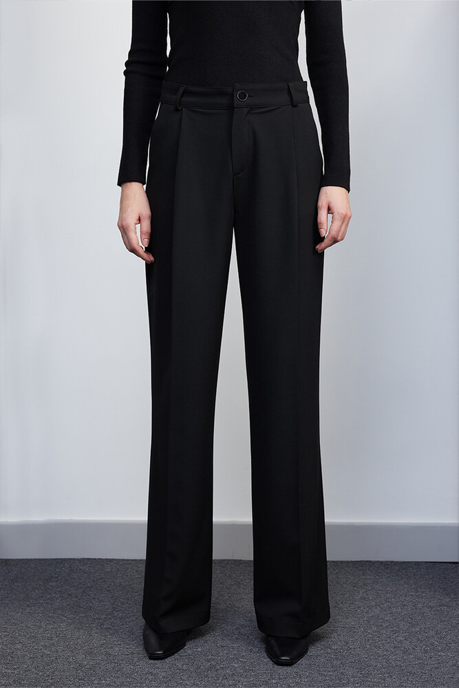 BE BLUE - SİYAH PENSLİ PALAZZO PANTOLON