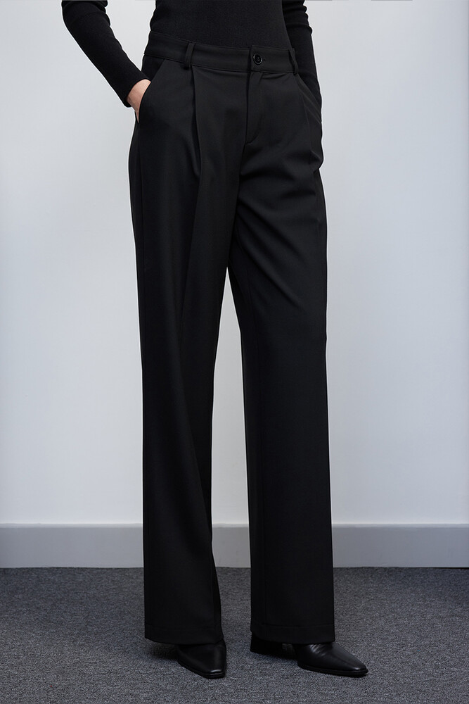 BE BLUE - SİYAH PENSLİ PALAZZO PANTOLON