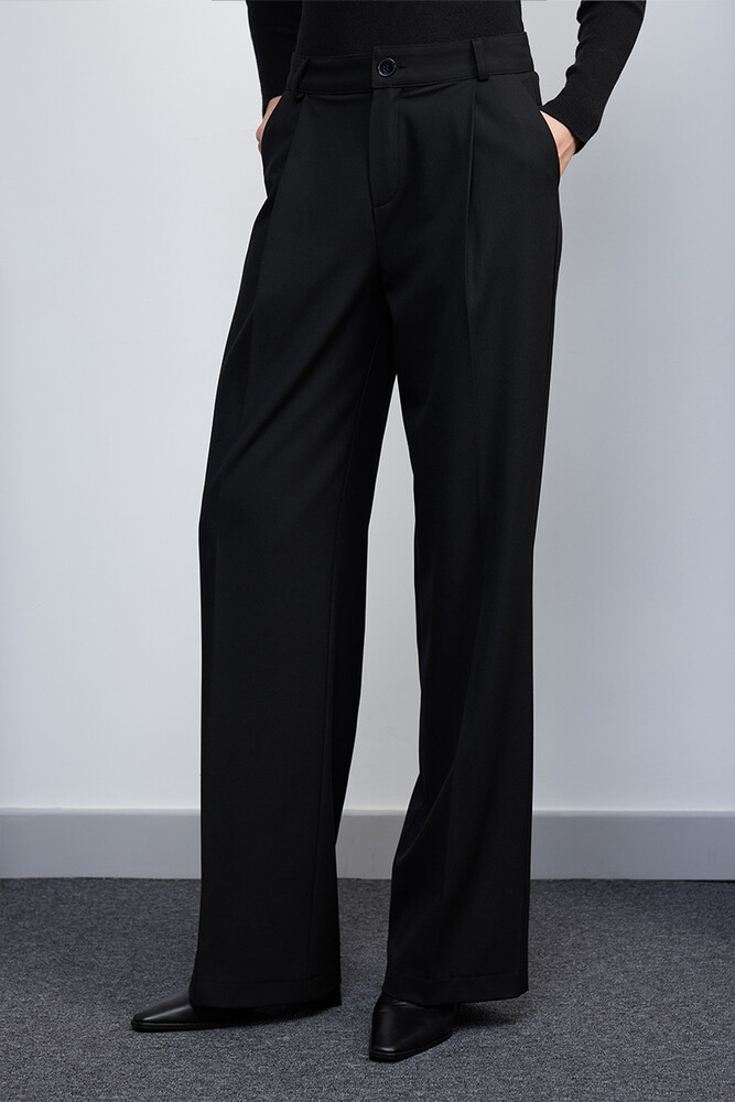 BE BLUE - SİYAH PENSLİ PALAZZO PANTOLON