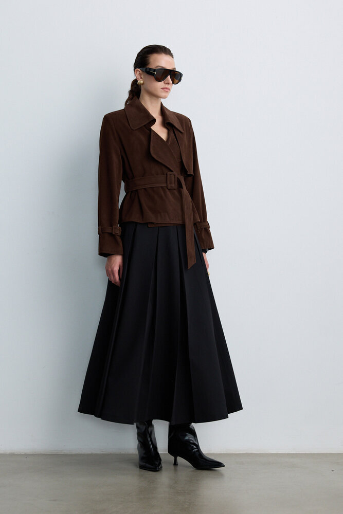 BE BLUE - SİYAH PİLELİ ETEK