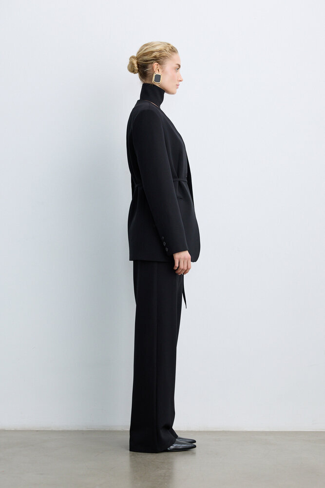 BE BLUE - SİYAH ŞAL DETAYLI BLAZER