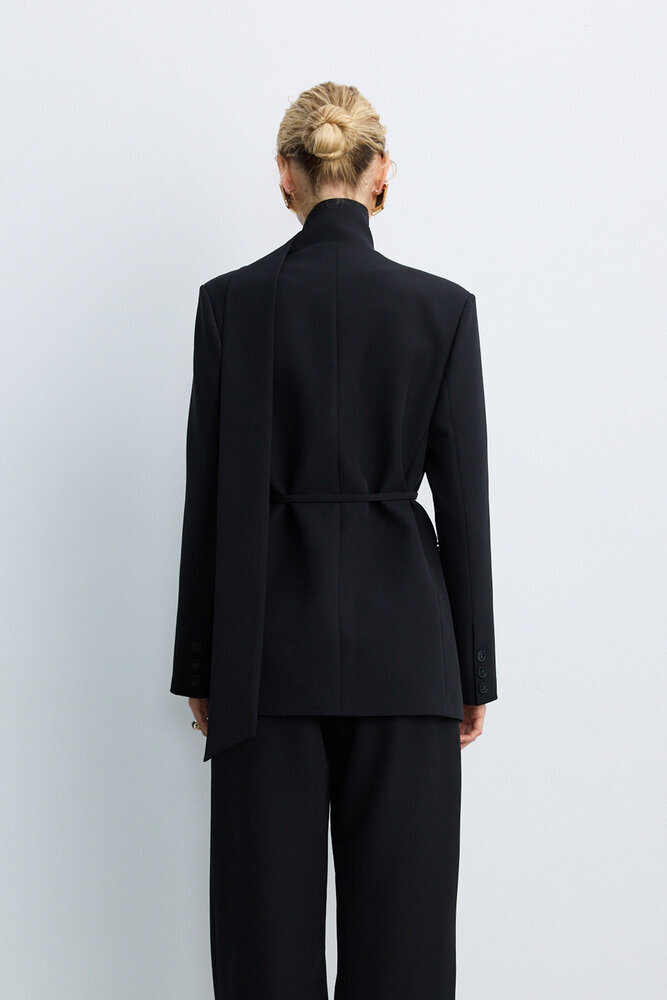 BE BLUE - SİYAH ŞAL DETAYLI BLAZER