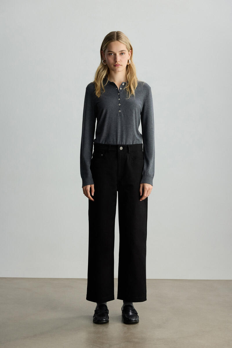 SİYAH STRAIGHT FIT GABARDİN PANTOLON