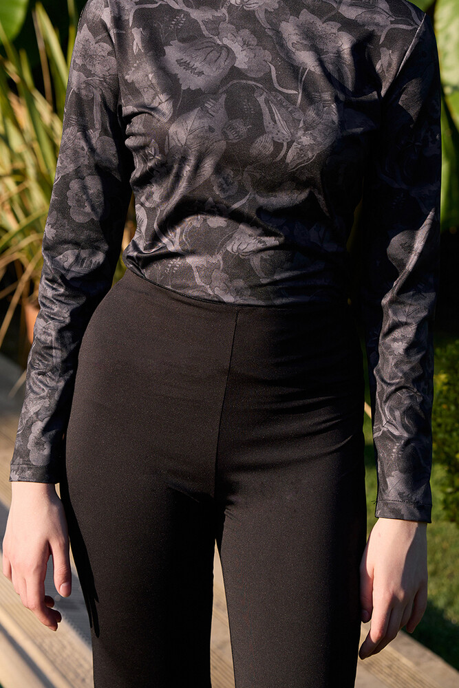 BE BLUE - SİYAH STRAIGHT TESETTÜR MAYO PANTOLON