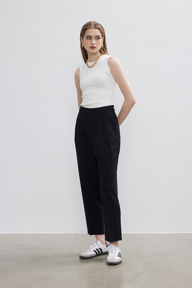 BE BLUE - SİYAH ÜTÜ İZLİ PANTOLON