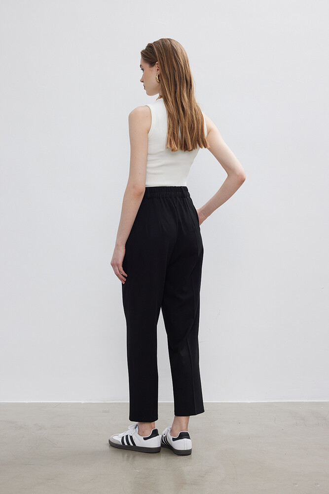 BE BLUE - SİYAH ÜTÜ İZLİ PANTOLON