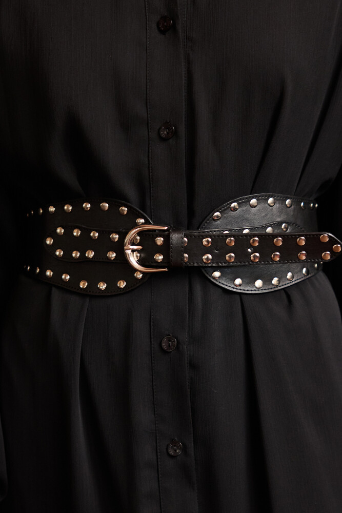 BE BLUE - SİYAH ZIMBALI BİNİCİ KEMERİ (1)