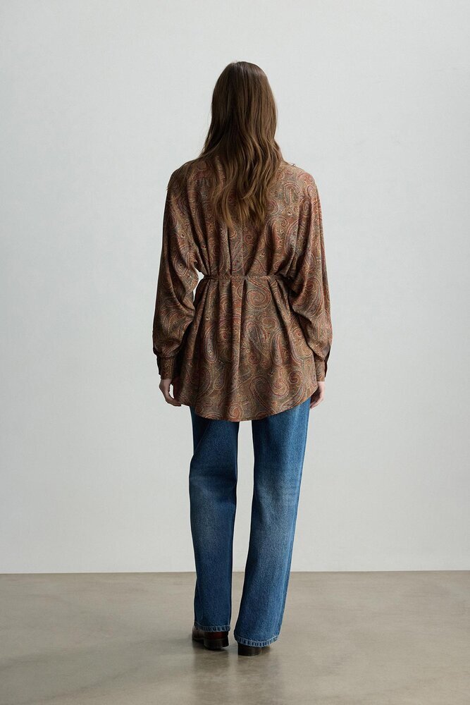 BE BLUE - SOFT ŞAL DESENLİ VINTAGE GÖMLEK