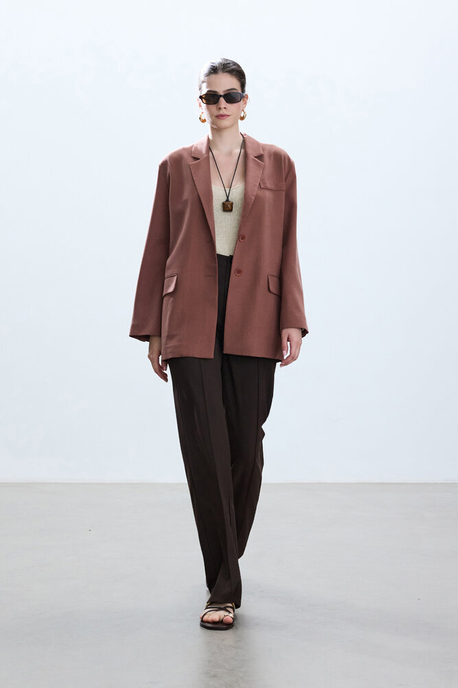 BE BLUE - SOĞAN KABUĞU YIRTMAÇLI BLAZER