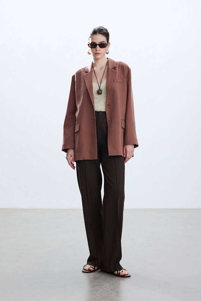 BE BLUE - SOĞAN KABUĞU YIRTMAÇLI BLAZER