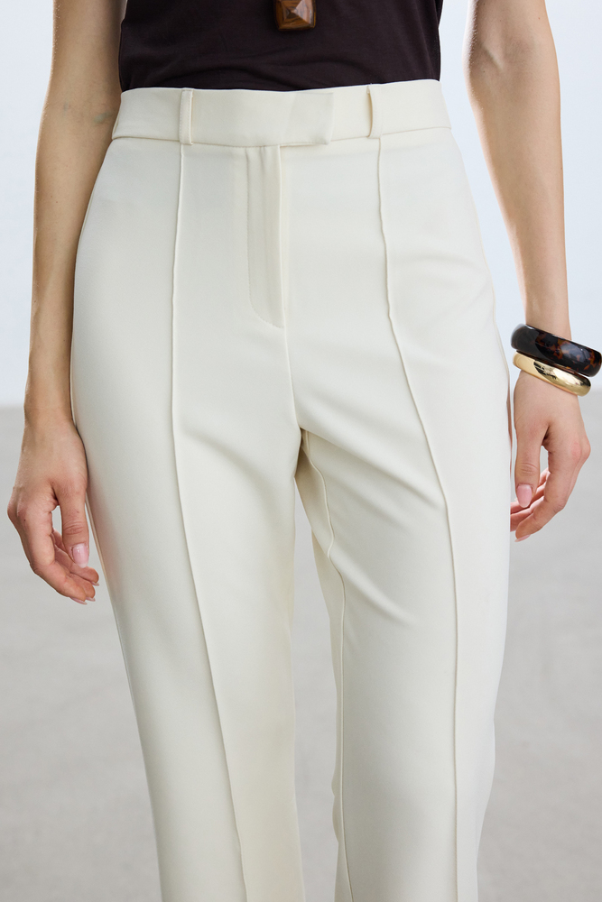 BE BLUE - SÜT RENGİ FLARE PANTOLON