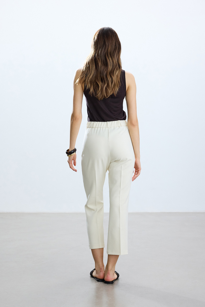 BE BLUE - SÜT RENGİ FLARE PANTOLON