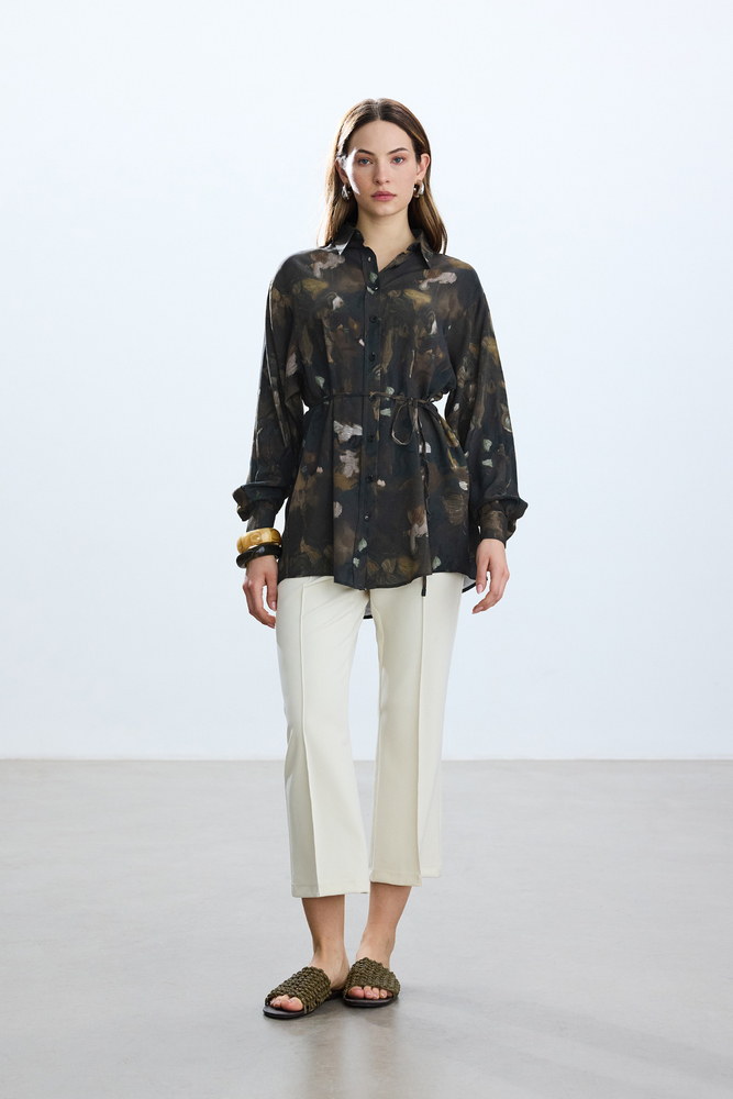 BE BLUE - SÜT RENGİ FLARE PANTOLON