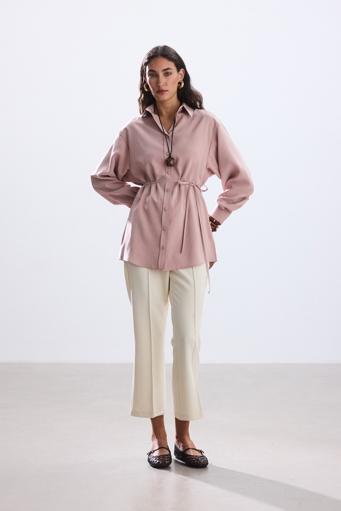 BE BLUE - SÜT RENGİ FLARE PANTOLON