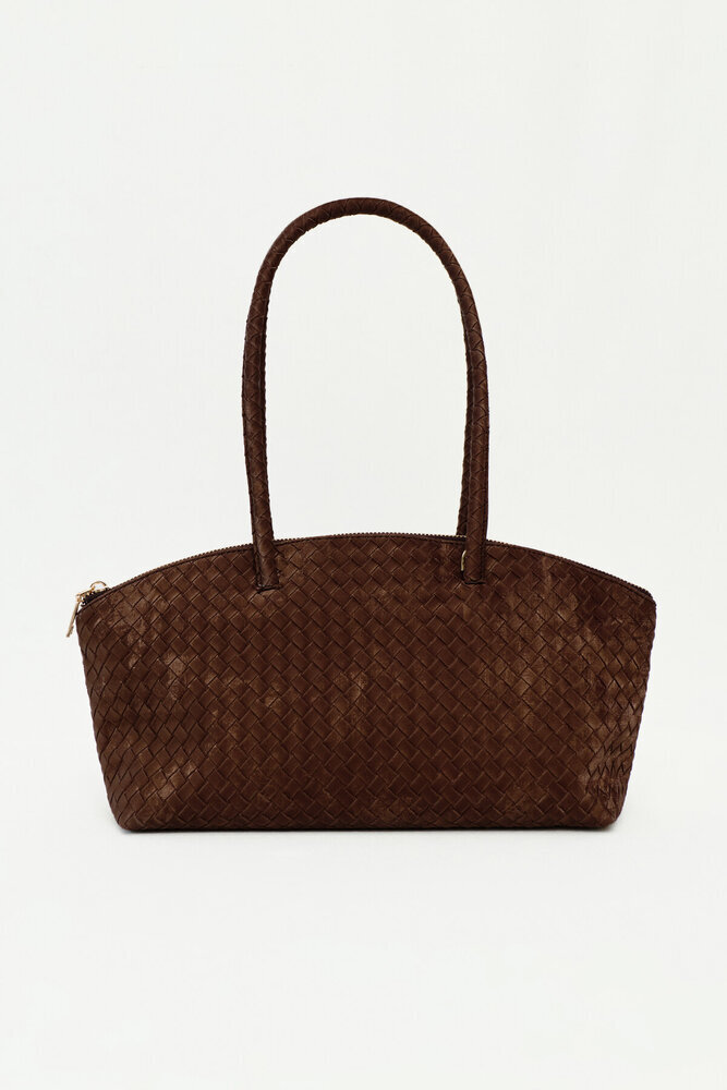 BE BLUE - TABA DERİ OMUZ ÇANTASI