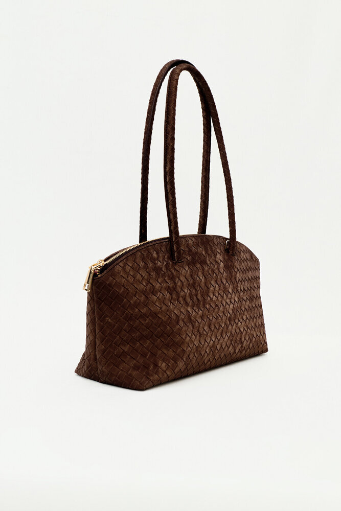 BE BLUE - TABA DERİ OMUZ ÇANTASI