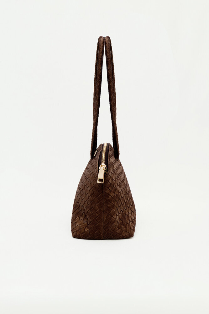 BE BLUE - TABA DERİ OMUZ ÇANTASI