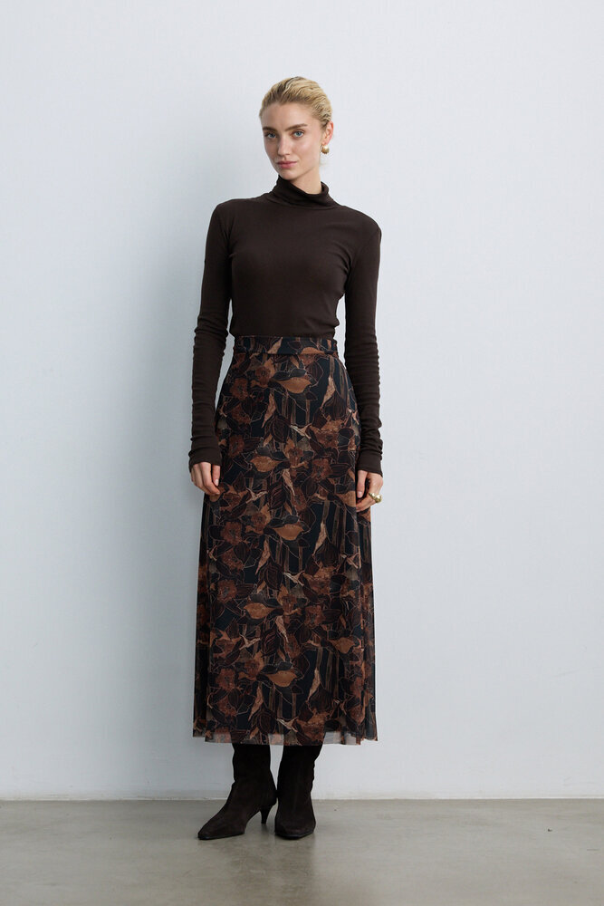 BE BLUE - TARÇIN FLORAL DESENLİ TÜL ETEK