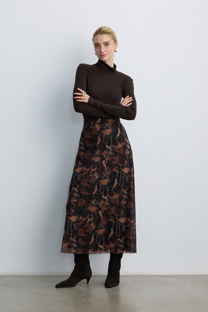 BE BLUE - TARÇIN FLORAL DESENLİ TÜL ETEK