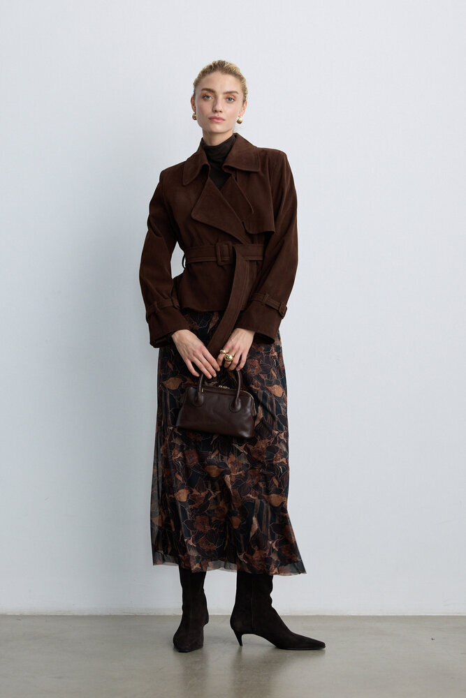 BE BLUE - TARÇIN FLORAL DESENLİ TÜL ETEK